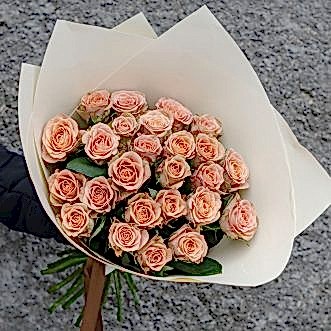 25 роз капучино