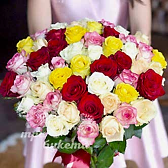 Микс из 51 розы