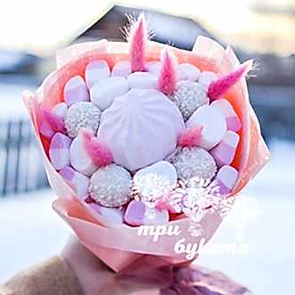 Мини-букет из зефира