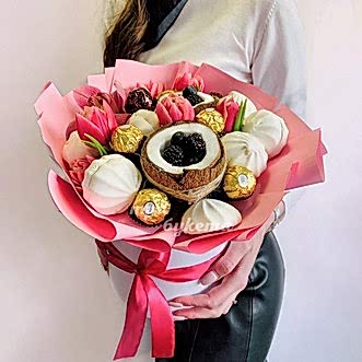 Зефир и кокос в шляпной коробке